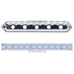 Dreamtime Crystal DC 77730 Rondelle Spacer Bars 5 Hole Air Blue Opal/Silver